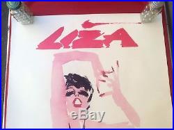 Vintage Liza Minnelli In Concert Original Poster by Joe Eula 1978 / 1979 29x22.5