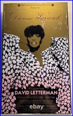Vintage Mounted 1980Dionne Warwick Concert Poster Merriweather Post Pavilion