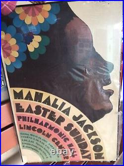 Vintage Original 1967 Mahalia Jackson Concert Poster Museum Piece Milton Glaser