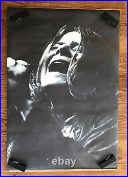 Vintage Original 1969 Janis Joplin Singing Poster Concert Music Memorabilia