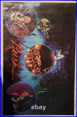 Vintage Original 1970s Rush Collage Music Poster 1976 Rock Memorabilia Concert