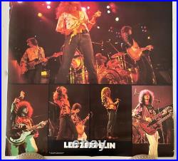 Vintage Original 1982 LED Zeppelin Onstage Collage Poster 80s Rock Music