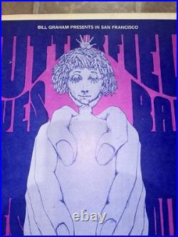 Vintage Original Butterfield Blues Band Lee Conklin Concert Poster Fillmore