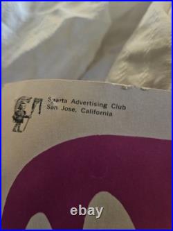 Vintage Original Concert Poster 1967 San Jose Mojo Men Chocolat E Watch