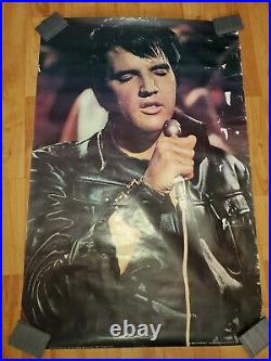 Vintage Original Personality Posters #394 ELVIS PRESLEY with LEATHER in Concert