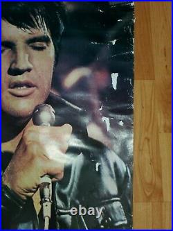 Vintage Original Personality Posters #394 ELVIS PRESLEY with LEATHER in Concert