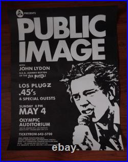 Vintage Original Public Image Ltd Concert POSTER 22 x 17 MAY 4 1980
