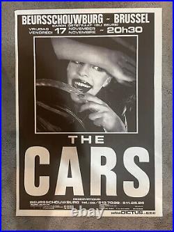 Vintage Original The Cars Concert tour poster 1978 Belgium 34 x 24 Rolled