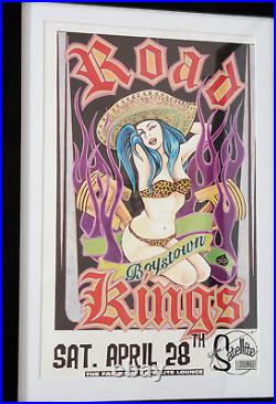 Vintage Road Kings Framed Concert Poster Print Houston Fabulous Satellite Lounge