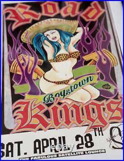 Vintage Road Kings Framed Concert Poster Print Houston Fabulous Satellite Lounge