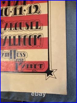 Vintage Steve Miller Youngbloods 1968 Carousel CONCERT POSTER original Kelley