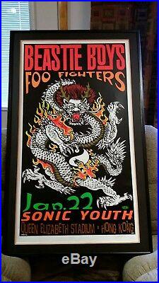 Vintage Taz 1996 Beastie Boys Foo Fighters Concert Poster 44/400 Framed