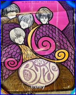Vintage The Byrds at San Jose Auditorium Original Concert Poster 1967 22x17