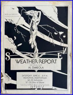Vintage Weather Report Music Concert Poster Lexington Memorial Auditorium