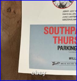 Vintage Willie Nelson Concert Poster Austin TX-1983 4th of July 22x39-Original