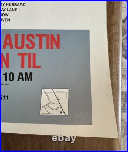 Vintage Willie Nelson Concert Poster Austin TX-1983 4th of July 22x39-Original