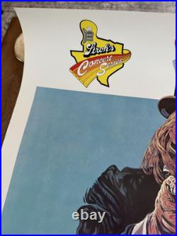 Vintage Willie Nelson Concert Poster Austin TX-1983 4th of July 22x39-Original