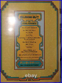 Vtg 1971 FILLMORE EAST The FINAL Concerts poster BILL GRAHAM DAVID BYRD Zappa EX
