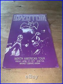 Vtg April 17, 1977 Led Zeppelin Concert Poster Live