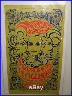 Vtg Martha & The Vandellas Original Fillmore Concert Poster Bill Graham