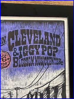 Vtg Pearl Jam Ames Bros Cleveland Yield Tour Concert Poster Authentic Blossom