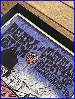 Vtg Pearl Jam Ames Bros Cleveland Yield Tour Concert Poster Authentic Blossom