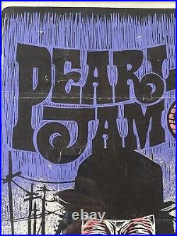 Vtg Pearl Jam Ames Bros Cleveland Yield Tour Concert Poster Authentic Blossom