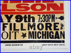 WILLIE NELSON #/50 Hatch Show Print THE FILLMORE Detroit 2010 Concert Poster