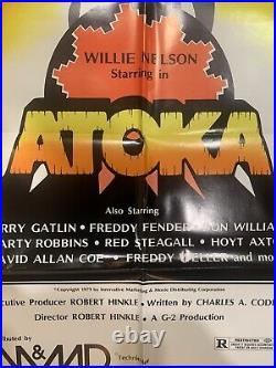 WILLIE NELSON POSTER VINTAGE ATOKA SUPER RARE 1979 Movie Not Mondo, Concert