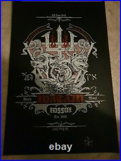 Watain Erik 2012 40x25 lithograph poster signed autograph Concert ONLY item