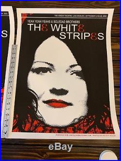 White Stripes 03 Concert Poster Rob Jones Silkscreen Los Angeles Jack Third Man