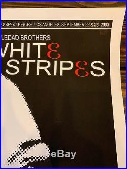 White Stripes 03 Concert Poster Rob Jones Silkscreen Los Angeles Jack Third Man