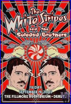 White Stripes Fillmore Denver Concert Poster 2003 Original Tesla Jack