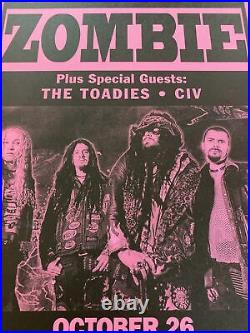 White Zombie Rob Zombie Original Concert Poster Henry J Kaiser Oakland 1990's