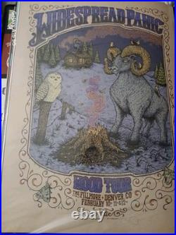 Widespread Panic Concert Poster Wood Tour Fillmore Denver, CO SPUSTA RARE