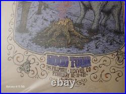 Widespread Panic Concert Poster Wood Tour Fillmore Denver, CO SPUSTA RARE