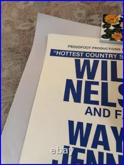 Willie Nelson Concert Poster July 1986 Waylon Jennings Colter-Original