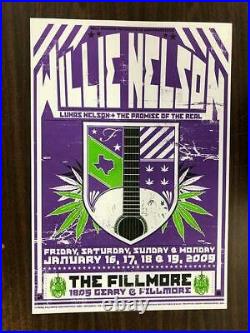 Willie Nelson Fillmore 2009 Original Concert Poster F984