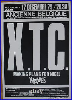 X. T. C. Xtc original concert poster'79 punk new wave