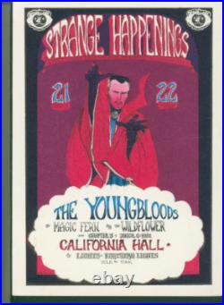 YOUNGBLOODS DR. STRANGE HAPPENINGS vintage concert handbill GREG IRONS 1967 MINT