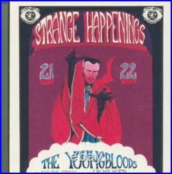 YOUNGBLOODS DR. STRANGE HAPPENINGS vintage concert handbill GREG IRONS 1967 MINT