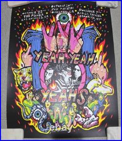 Yeah Yeah Yeahs HAND SIGNED Original Concert Poster