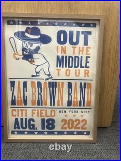 Zac brown band citi field 2022 out in the middle tour concert poster (no frame) Zac brown band citi field 2022 out in the middle tour concert poster (no frame)