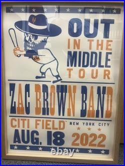 Zac brown band citi field 2022 out in the middle tour concert poster (no frame) Zac brown band citi field 2022 out in the middle tour concert poster (no frame)